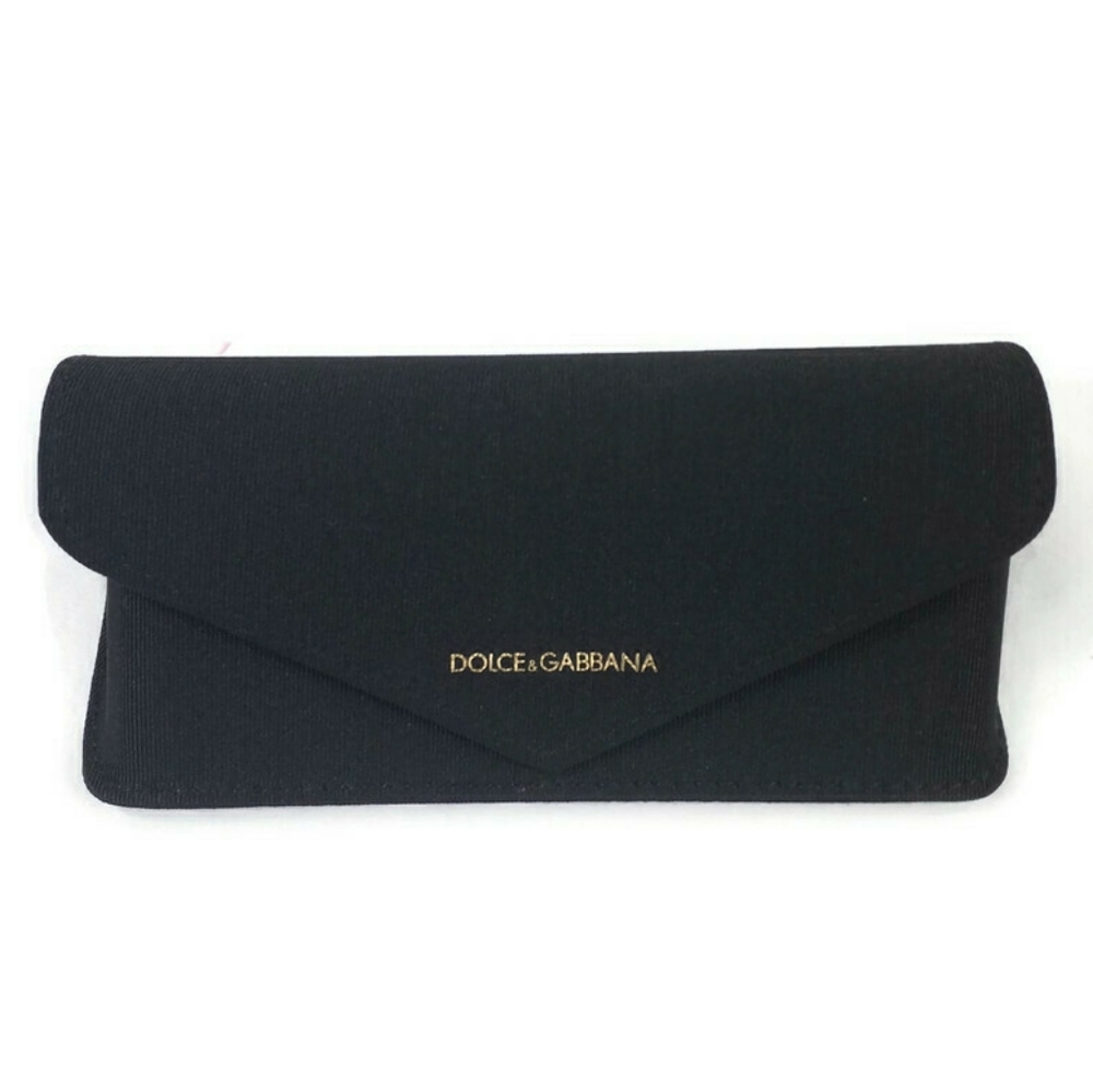 Dolce & Gabbana Black Fabric Semi-Rigid Envelope Style Eyewear Case